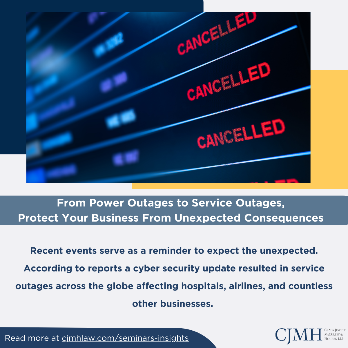 From Power Outages to Service Outages, Protect Your Business From Unexpected Consequences